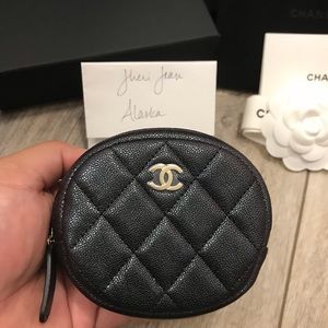 Chanel Coin Purse Iridescent Black